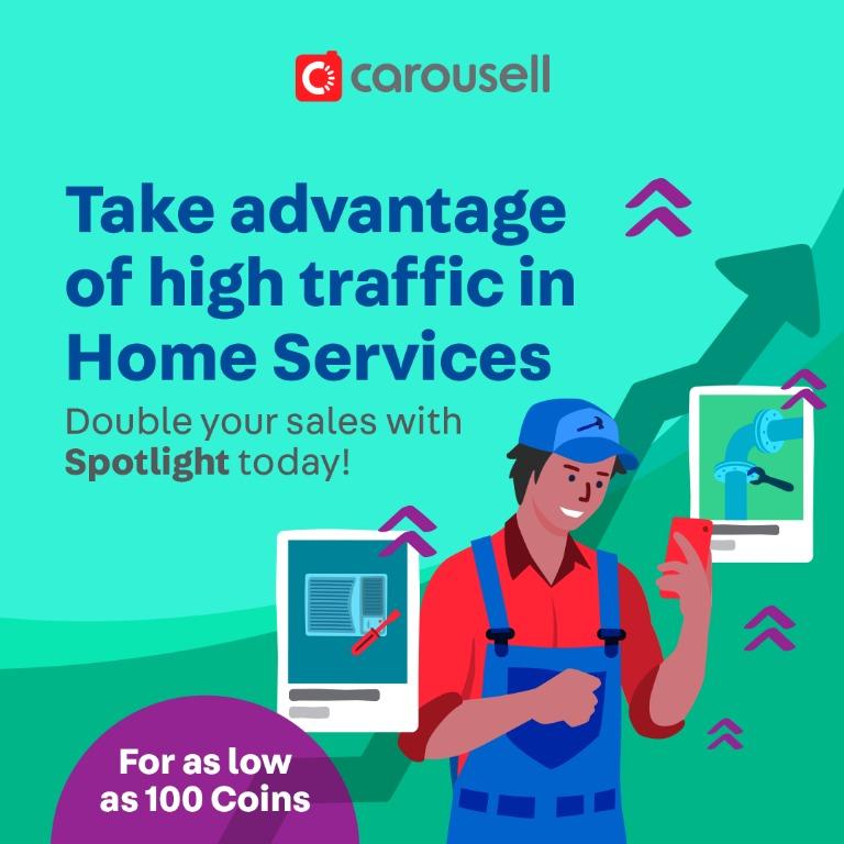 Take Advantage Of High Traffic In Home Services Double Your Sales With Spotlight Today Announcements On Carousell