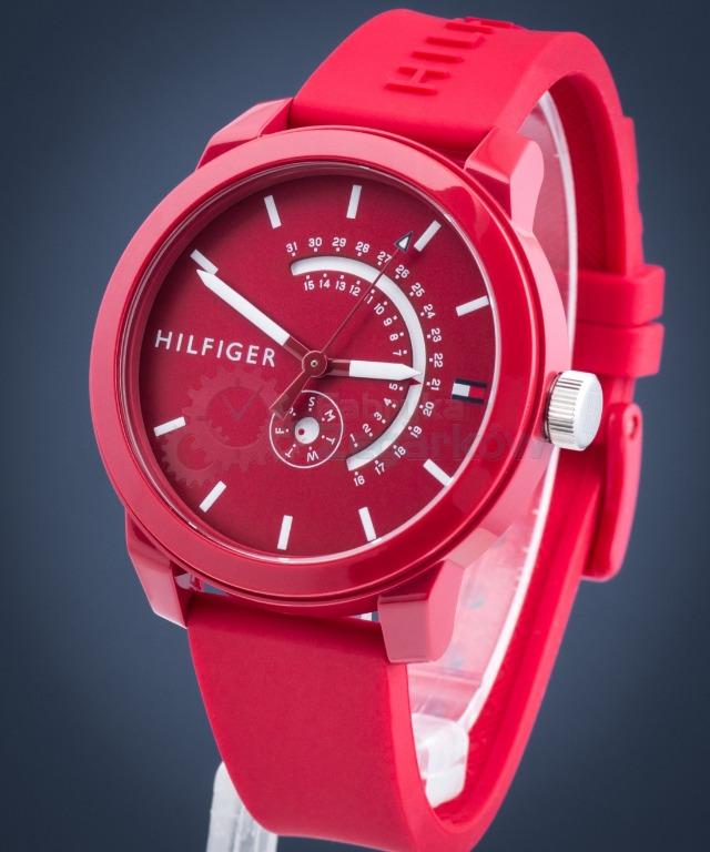 tommy hilfiger red strap watch