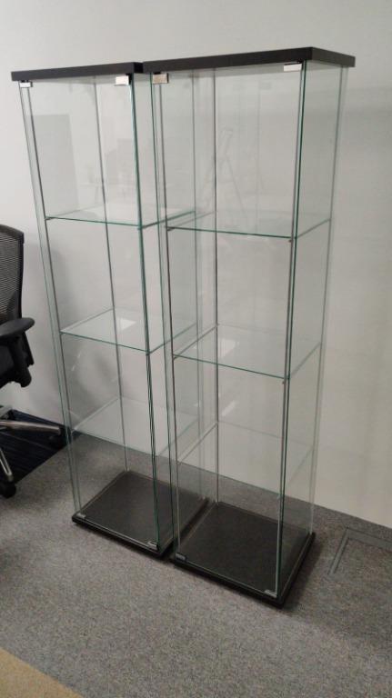 IKEA DETOLF glass cabinets for sale