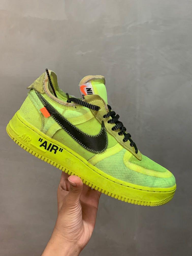 US 9.5 Off White Nike Air Force 1 Volt 