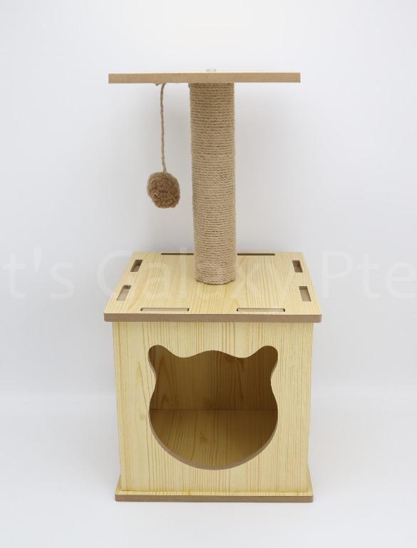 Wooden Cat House (Category: Homes & Other Pet Accessories) located in Singapore. Submitted by petsgalaxysg (Listing ID 1031311819, Image 1). Description: An easy to assemble mini Cat house for your cats to rest and play in ! Comes with a mini scratch pole and teaser :) PM or ws us for more informations at : https://api.whatsapp.com/send?phone=6585883509 Follow us on fb - @petsgalaxysg 🐱🐶🐱🐶🐱🐶 🚲 Normal delivery - $5 ( 3-5 working days) 🚗Nex