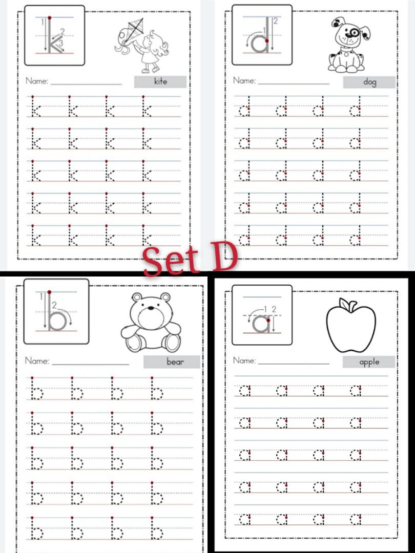 english my 26 alphabet book from a to z tracing recognise worksheet exercise paper book for nursery kindergarten kids children hobbies toys stationery craft stationery school supplies on carousell