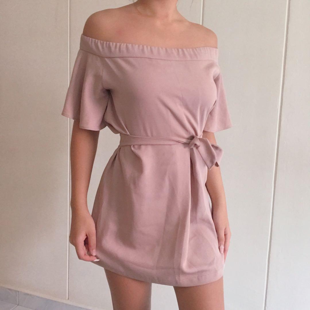 zalora off shoulder dress Zalora Pink Off Shoulder Dress, Women's Fashion, Dresses & Sets, Dresses on  Carousell