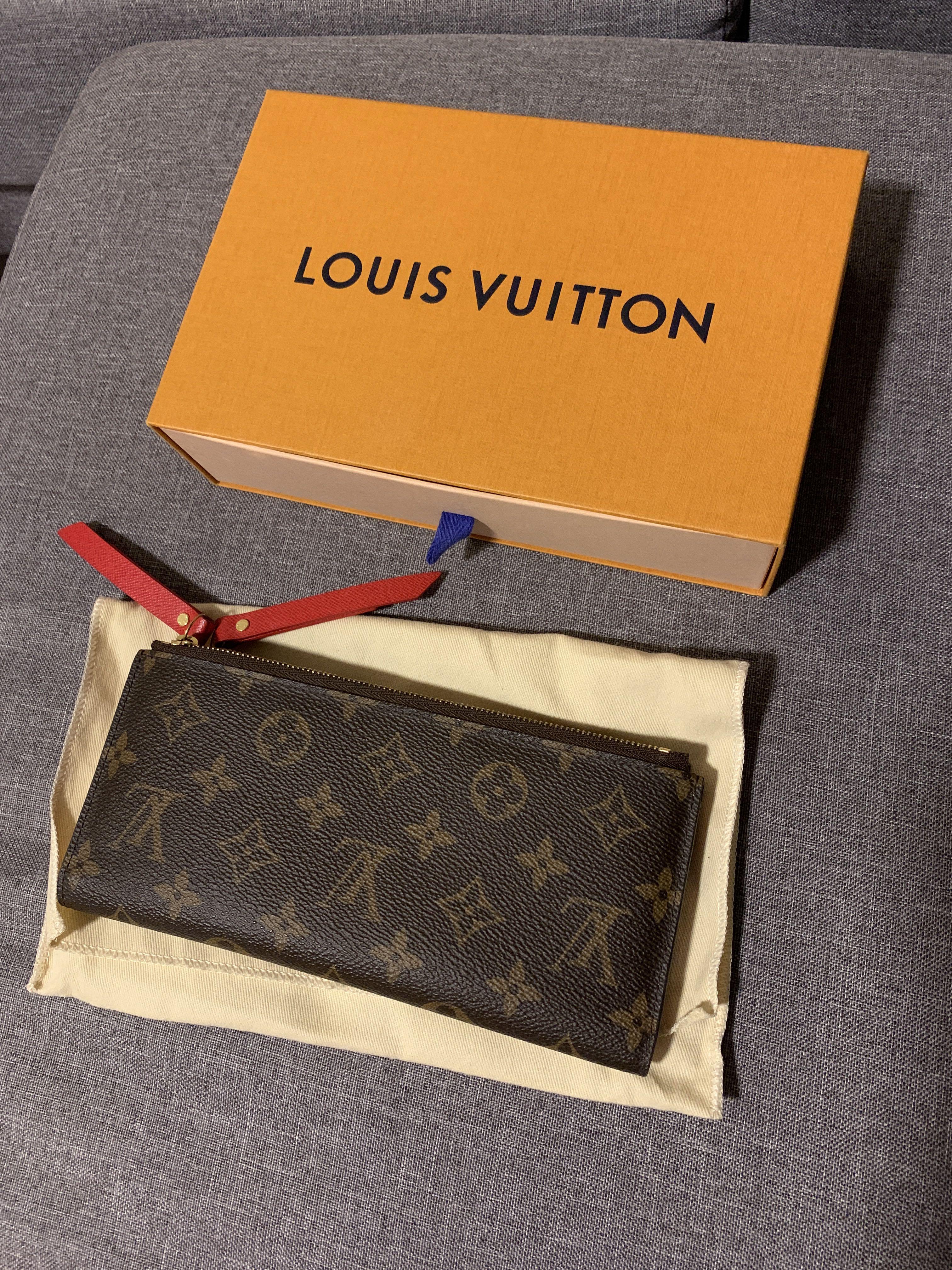 Flash sale! 100% Authentic 🌹Louis Vuitton Coquelicot Adele Monogram  Classic Wallet Canvas Dark Red, Luxury, Bags & Wallets on Carousell