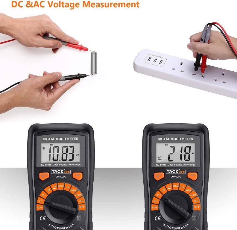 1347 Digital Multimeter Auto-ranging with NVC, Test Amp Voltage Ohm ...