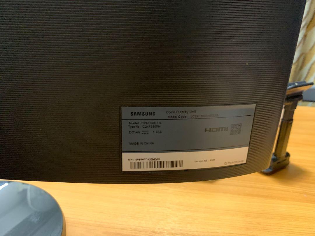 24 Inch Samsung Curved Monitor, Computers & Tech, Parts & Accessories