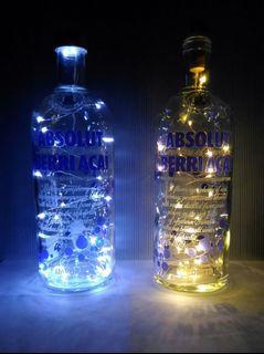 Absolut Vodka Fairy Light LED Bottles, 1L
