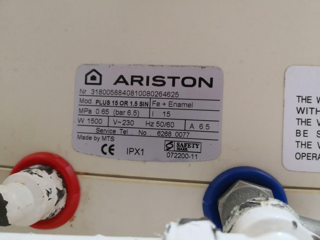 Ariston Hot Water Heater Made in Italy, TV & Home Appliances, Water