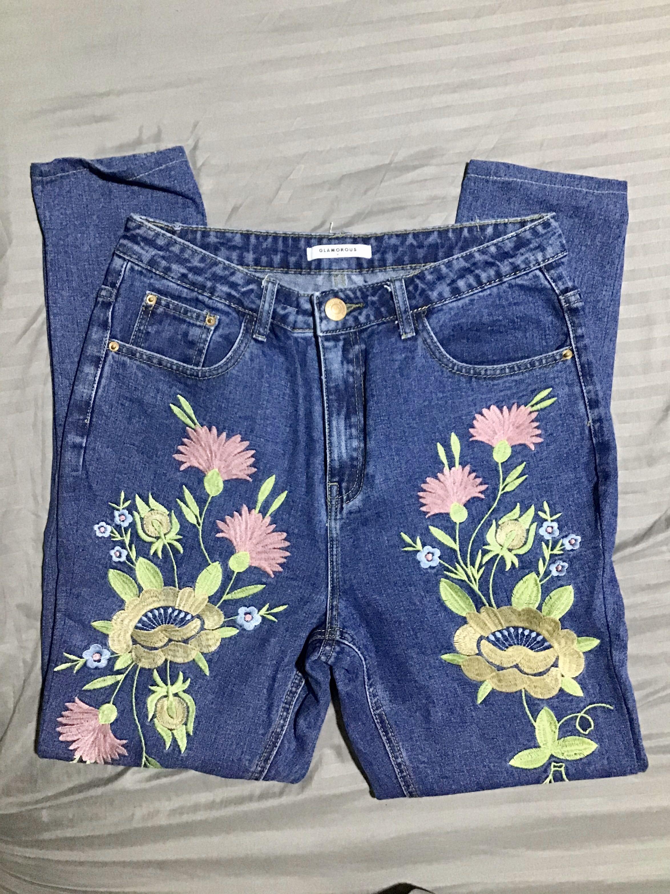 asos embroidered jeans