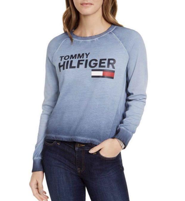 tommy hilfiger teal sweatshirt