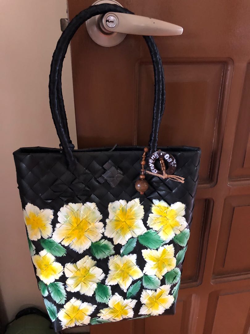 Bayong Tote Bag Handpainted Design Women S Fashion Bags Wallets Beach Bags On Carousell