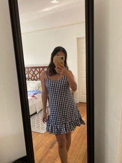Black gingham dress