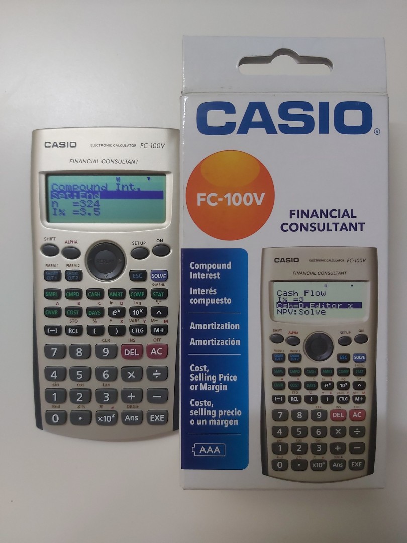 Casio Financial Calculator FC100V, Hobbies & Toys, Books & Magazines