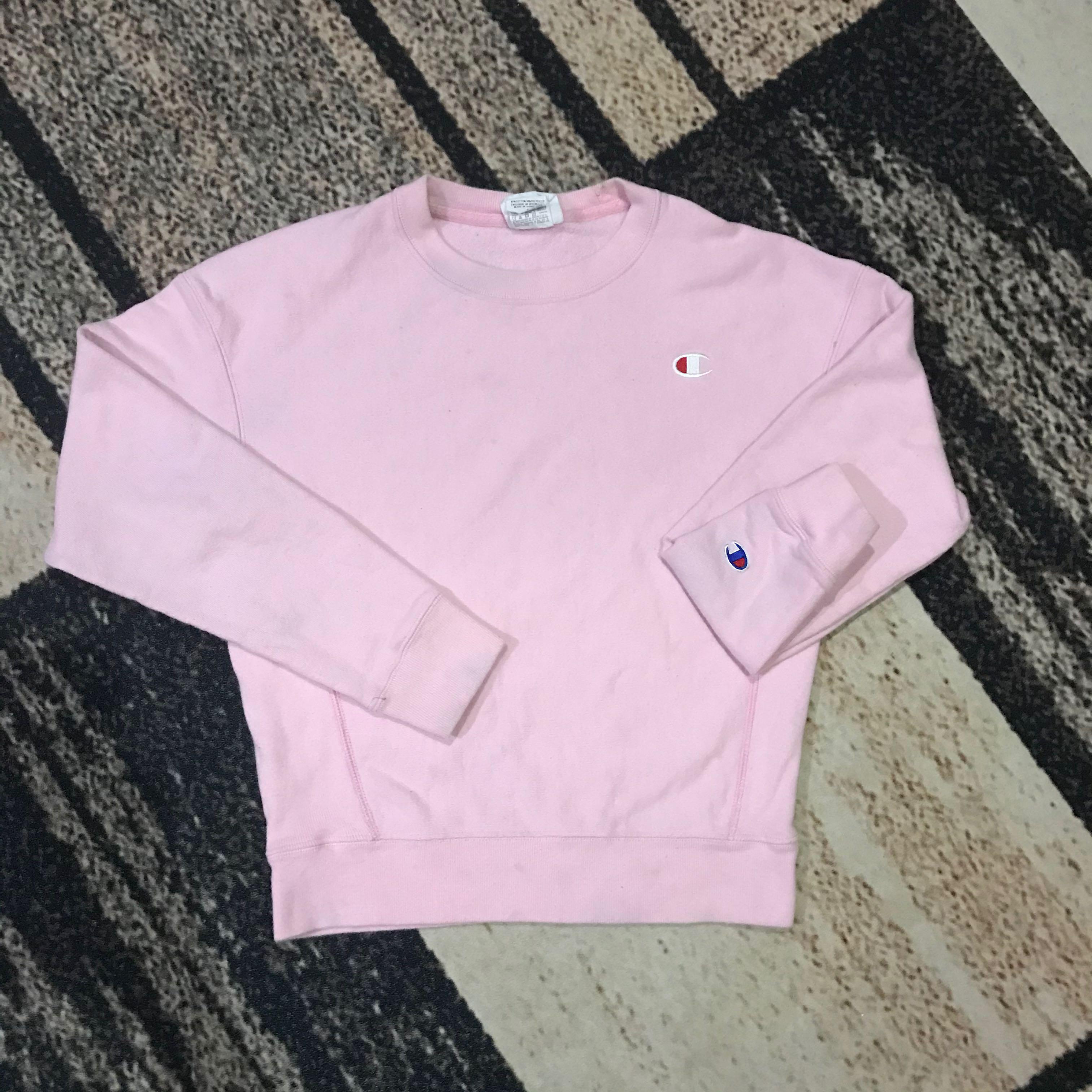 champion baby pink sweatshirt