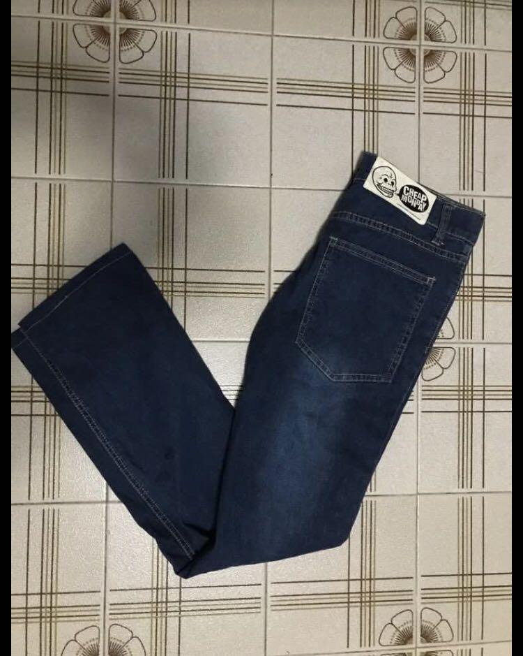 brushed denim jeans