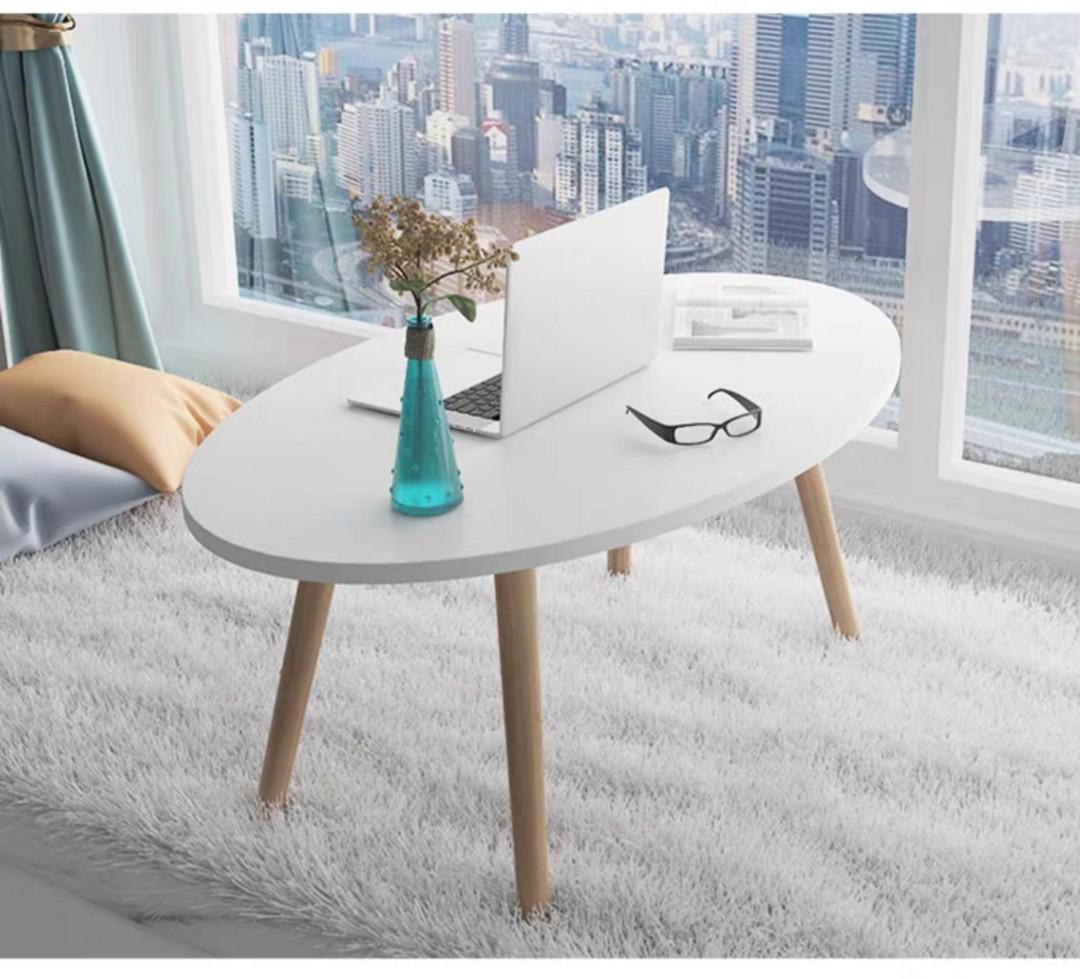 City Elegant Center Table Wood White Oval Home Furniture Furniture Fixtures Tables Chairs On Carousell