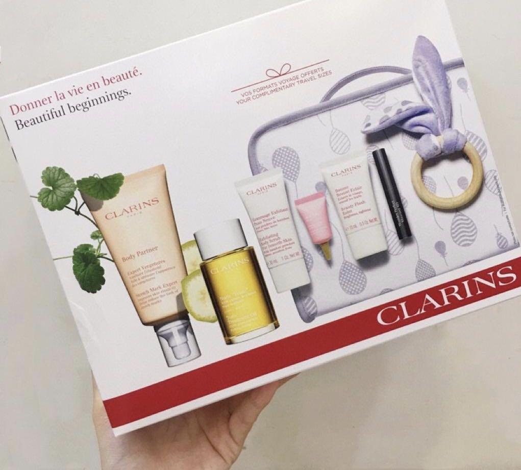 Clarins 孕婦 套裝身體護理六件套 美容 化妝品 頭髮護理 沐浴 身體護理 Carousell