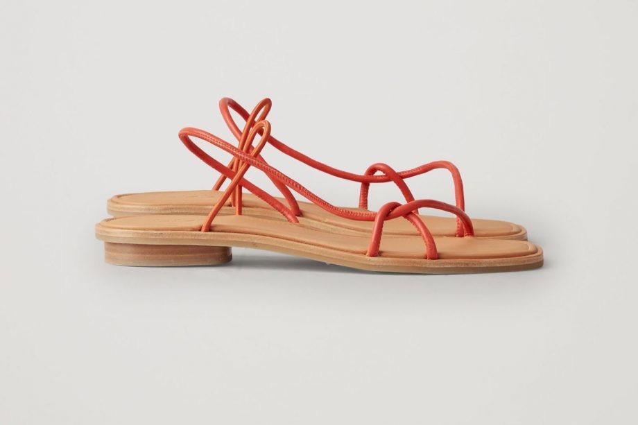 Cute red new arrivals flat sandals