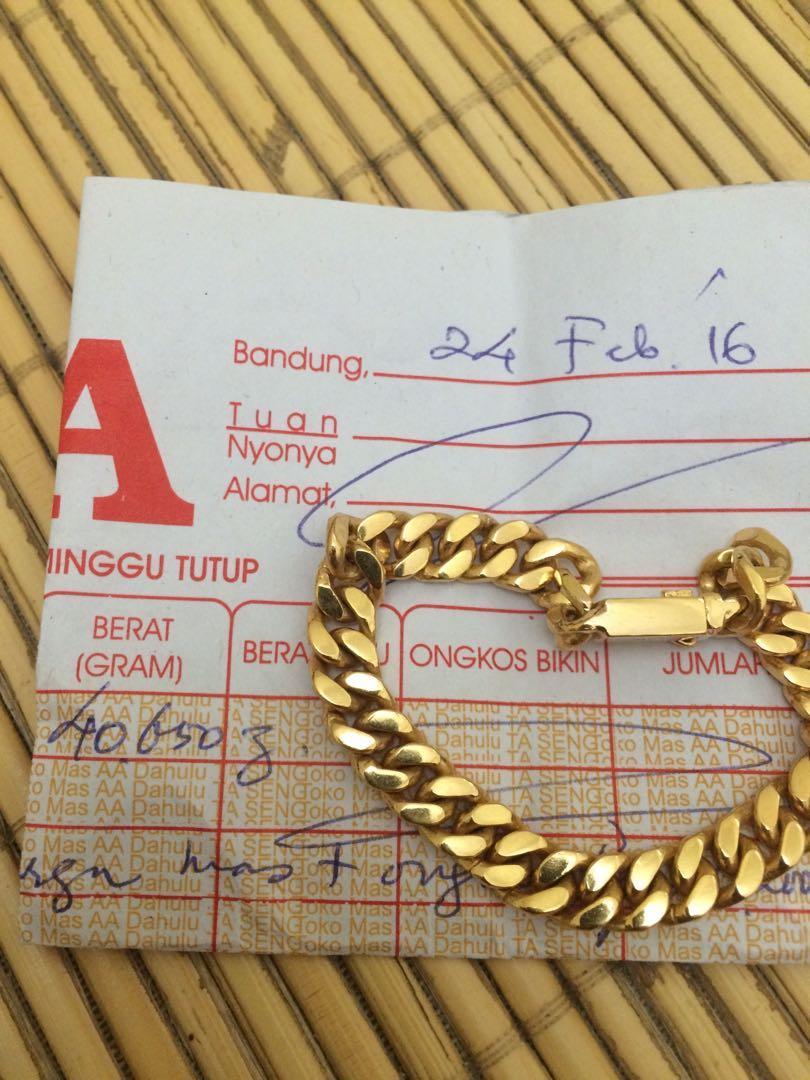 🎯 Gelang emas murni 40gr 23karat (hampir 24) finest gold