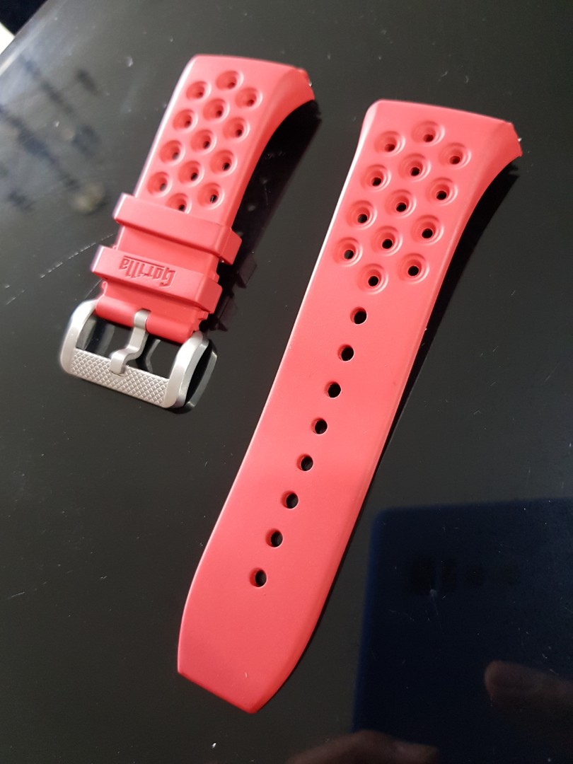 Red rubber strap sales