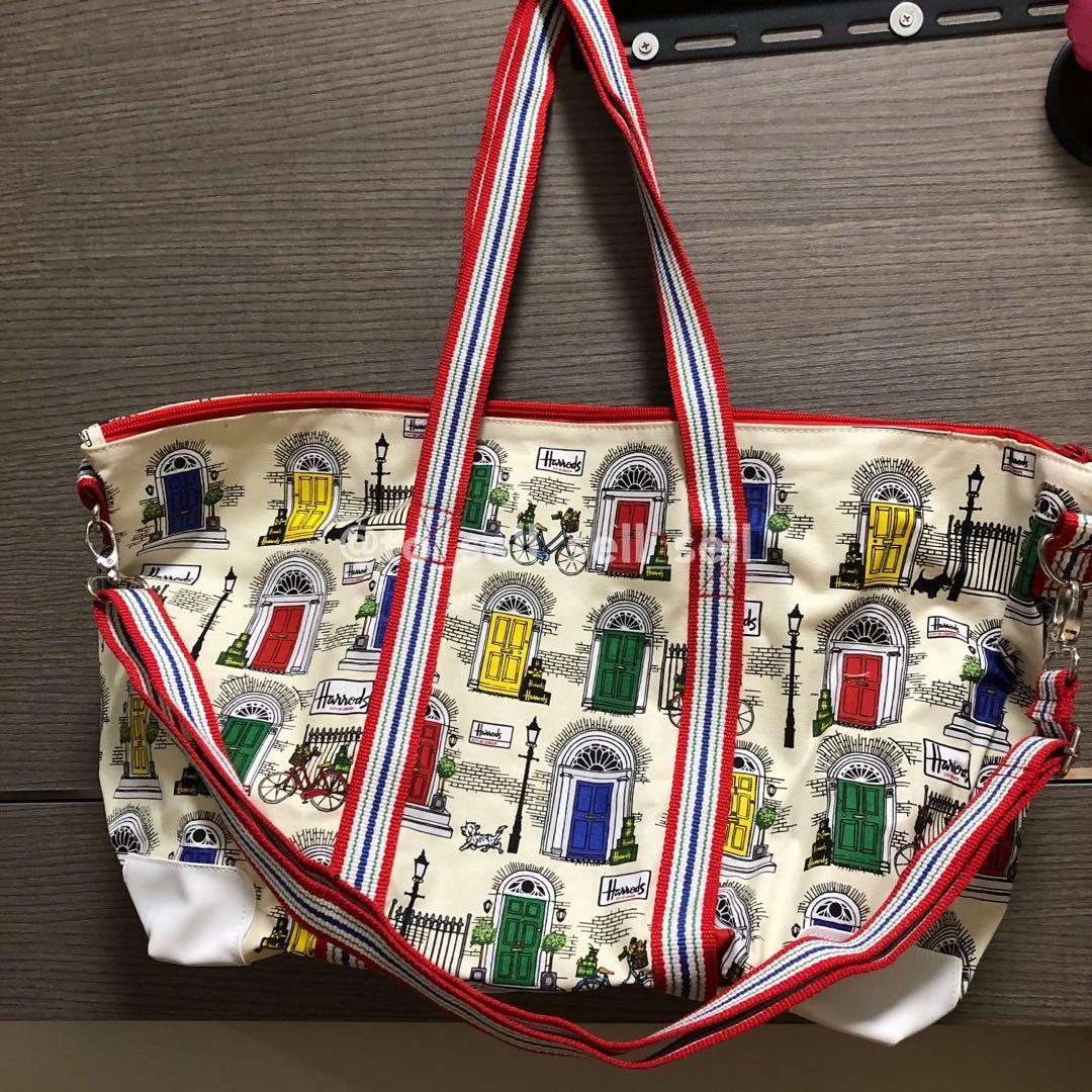 Harrods Knightsbridge Doors Packable Overnight Shoulder Bag Women s Fashion Bags Wallets Tote Bags on Carousell