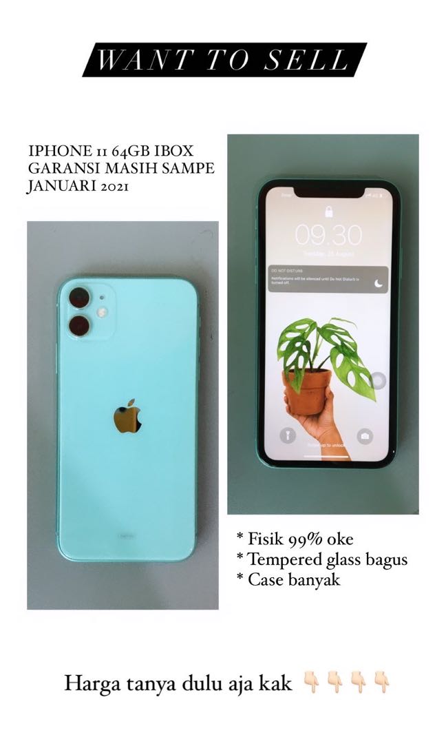 Iphone 11 64gb Garansi Ibox Januari 2021 Telepon Seluler Tablet Iphone Iphone 11 Series Di Carousell