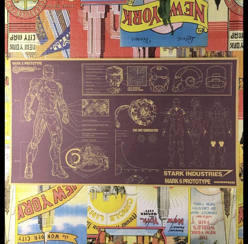 Iron Man Classic Vintage Kraft Paper Movie Poster Furniture Home Decor Others On Carousell
