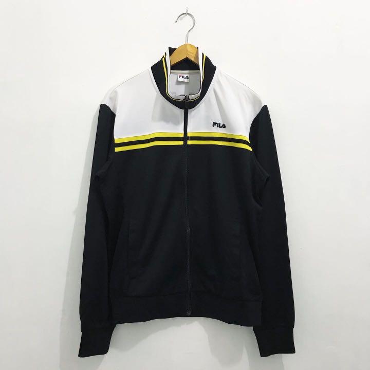 Jaket Casual Fila Tracktop Vintage 90 s Fesyen Pria Pakaian