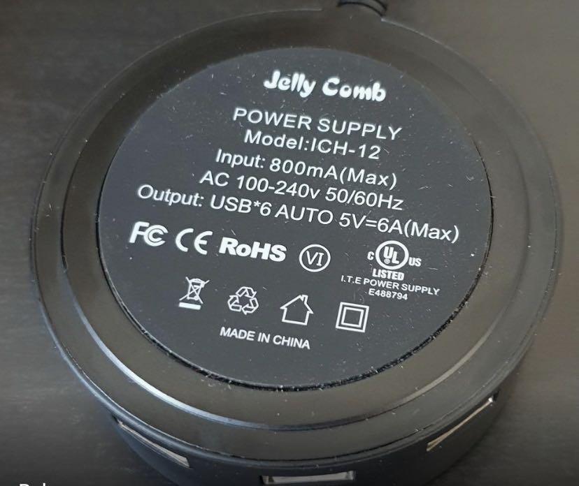 Jelly Comb 6 Port USB Charger Desktop Charger Charging Station