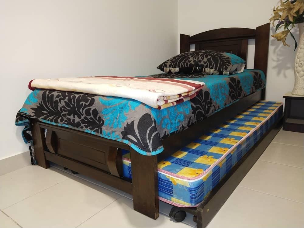 Katil Solid 2 Tilam Single Double Layer Furniture Home