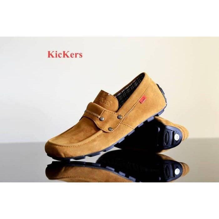 kickers mens slip on shoes