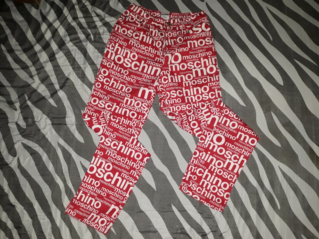moschino pattern jeans
