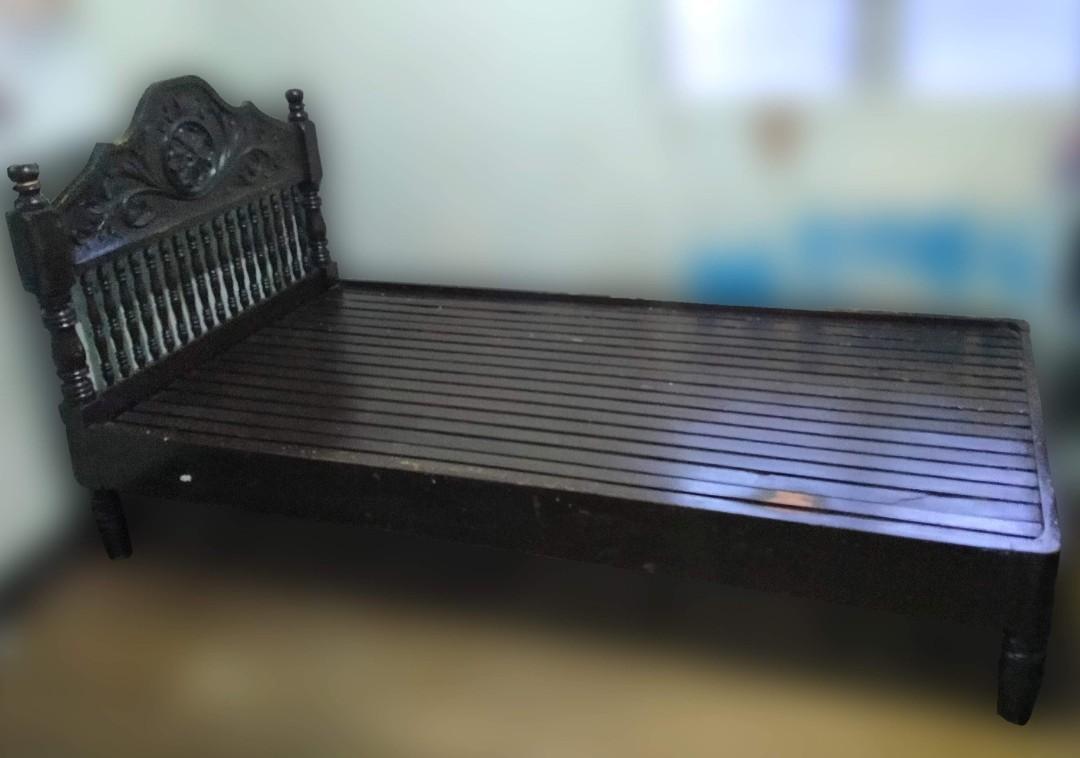 Solid Narra Bed Frame, Furniture & Home Living, Furniture, Bed Frames