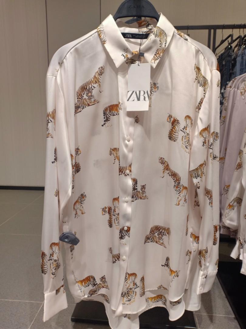 animal print shirt zara