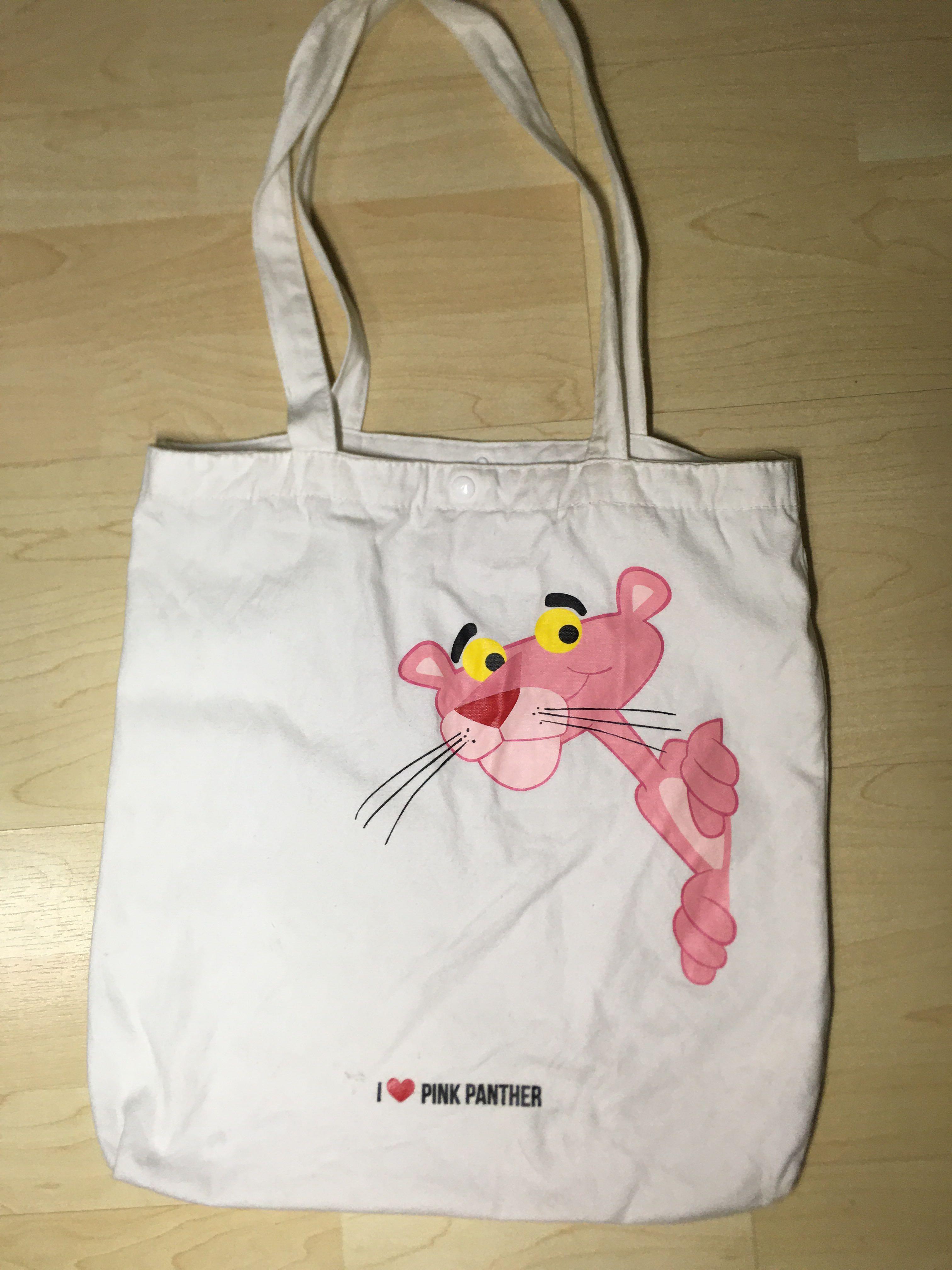 pink panther tote bag miniso