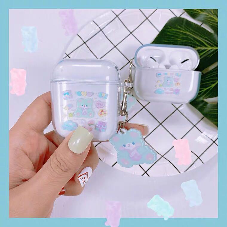 Po Cute Korean Pastel Aesthetic Blue Bear Airpod Airpod Pro Casing Mobile Phones Tablets Mobile Tablet Accessories Mobile Accessories On Carousell cute korean pastel aesthetic blue bear