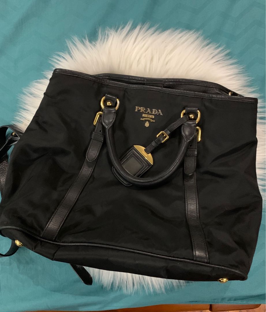 Prada Tessuto Nylon 2 way bag, Women's Fashion, Bags & Wallets, Tote Bags  on Carousell