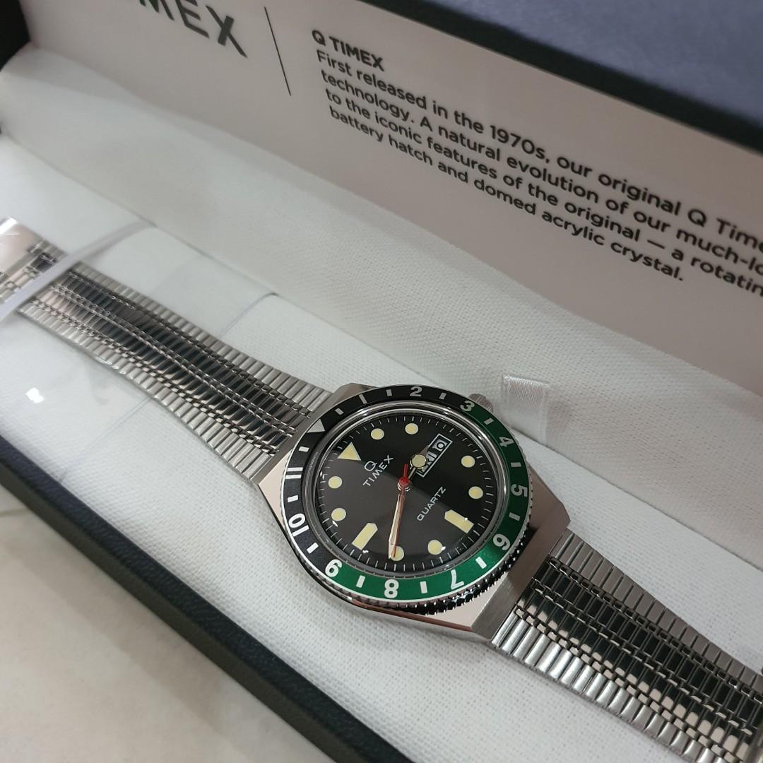 Timex q sales green black