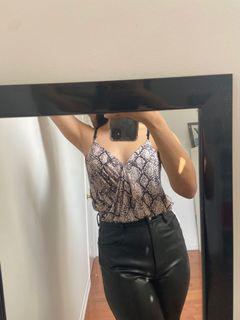 Snake print bodysuit