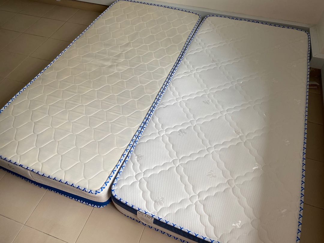 Solano hybrid foam mattress 2 x single sized, Furniture & Home Living