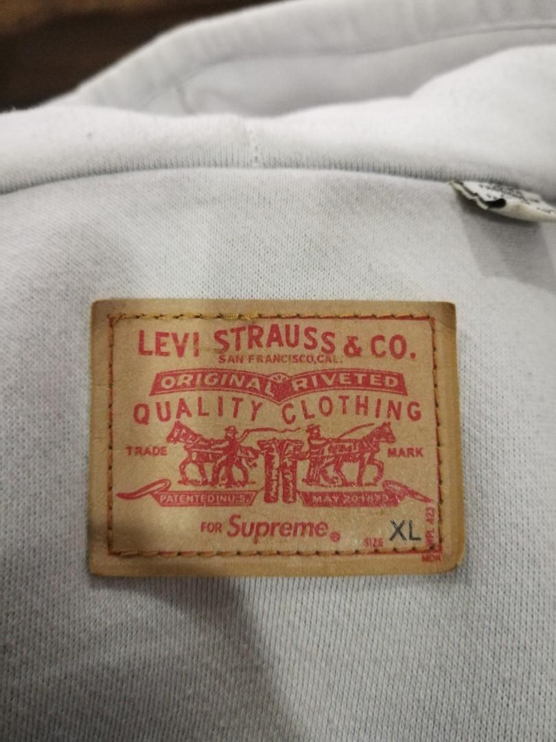 Supreme X LEVIS Hooded Trucker Denim Jacket Men s Fashion Coats