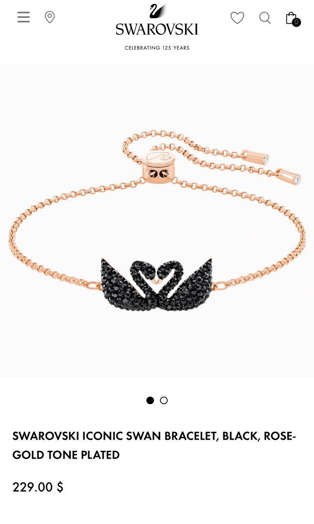 Swarovski bracelet black swan top