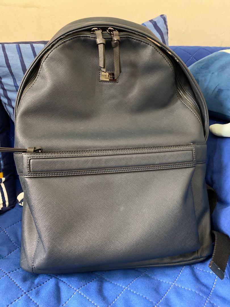 Ted Baker Sagrada Crossgrain Backpack Navy Men s Fashion Bags