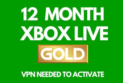 xbox live gift card 12 months