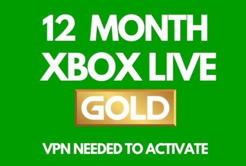 xbox live voucher 12 months
