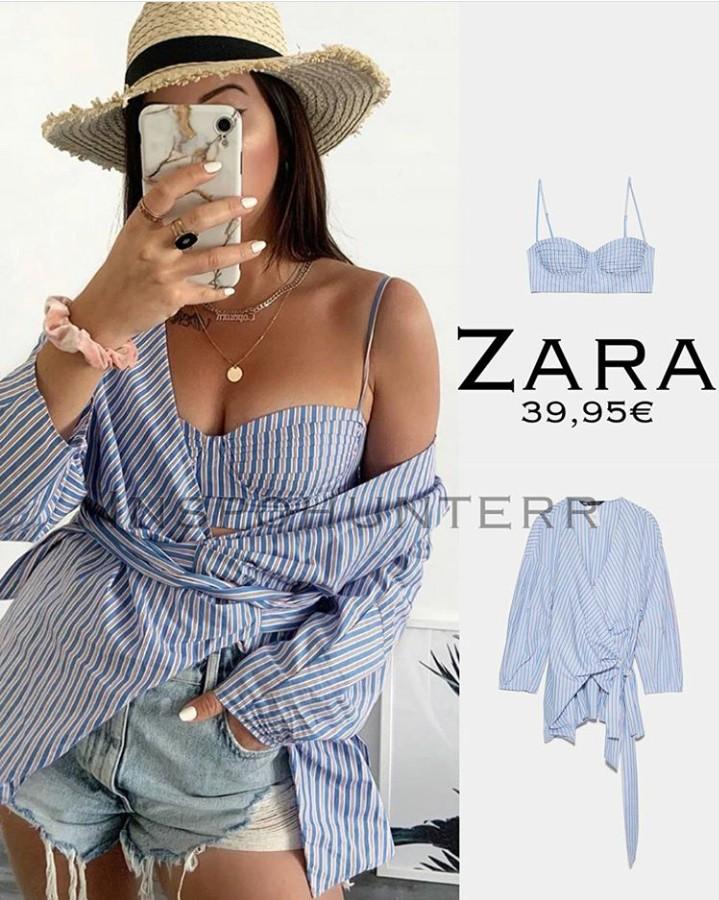 Zara shirt and bralette clearance