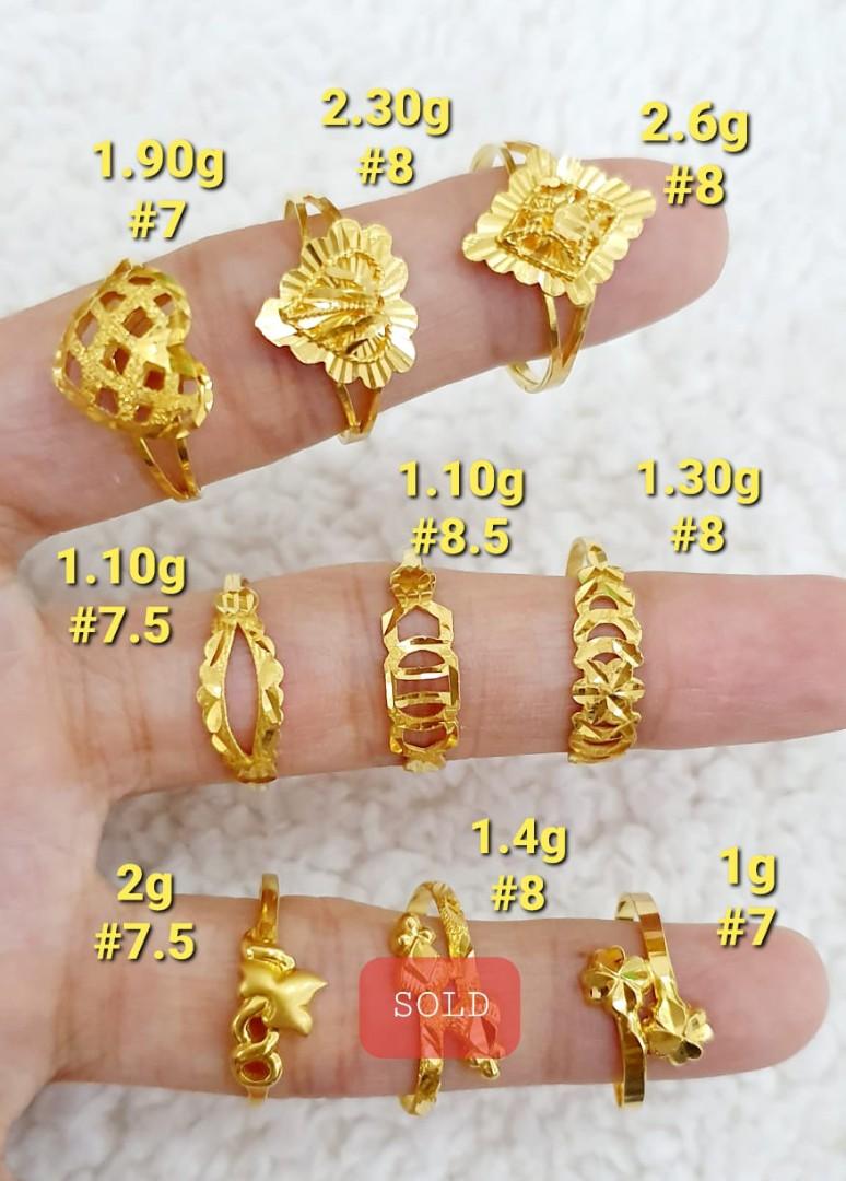 18K Saudi Gold Rings, Women's Fashion, Jewelry & Organizers, Rings on  Carousell