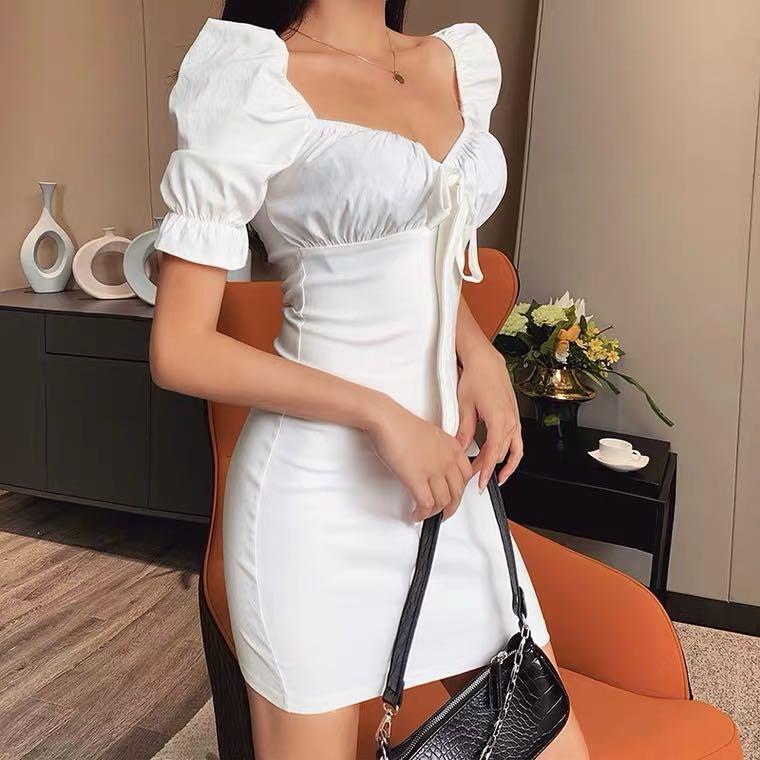 bodycon milkmaid dress KEYHOLE DRESS main image 0