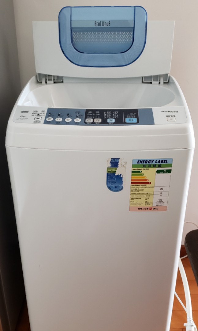 日立Hitachi 洗衣機6kg 高水位, 家庭電器, 洗衣機及乾衣機- Carousell