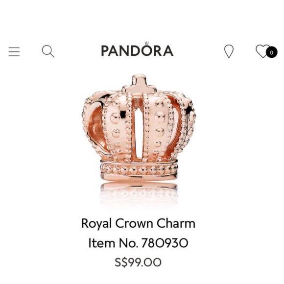Pandora royal crown charm top